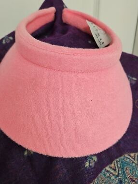 Betmar New York Pink Terry Cloth Visor Vintage 1980's